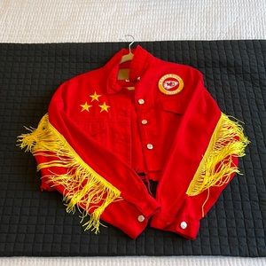 Custom Kansas City Chiefs Fringe jacket. One of a kind